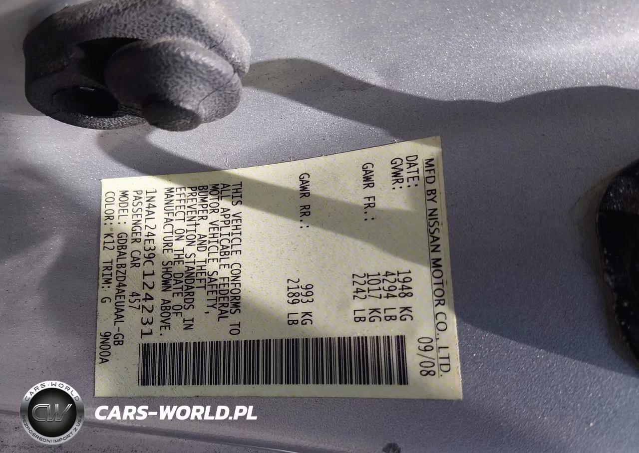2009 Nissan Altima 2.5 S VIN:1N4AL24E39C124231 - 9