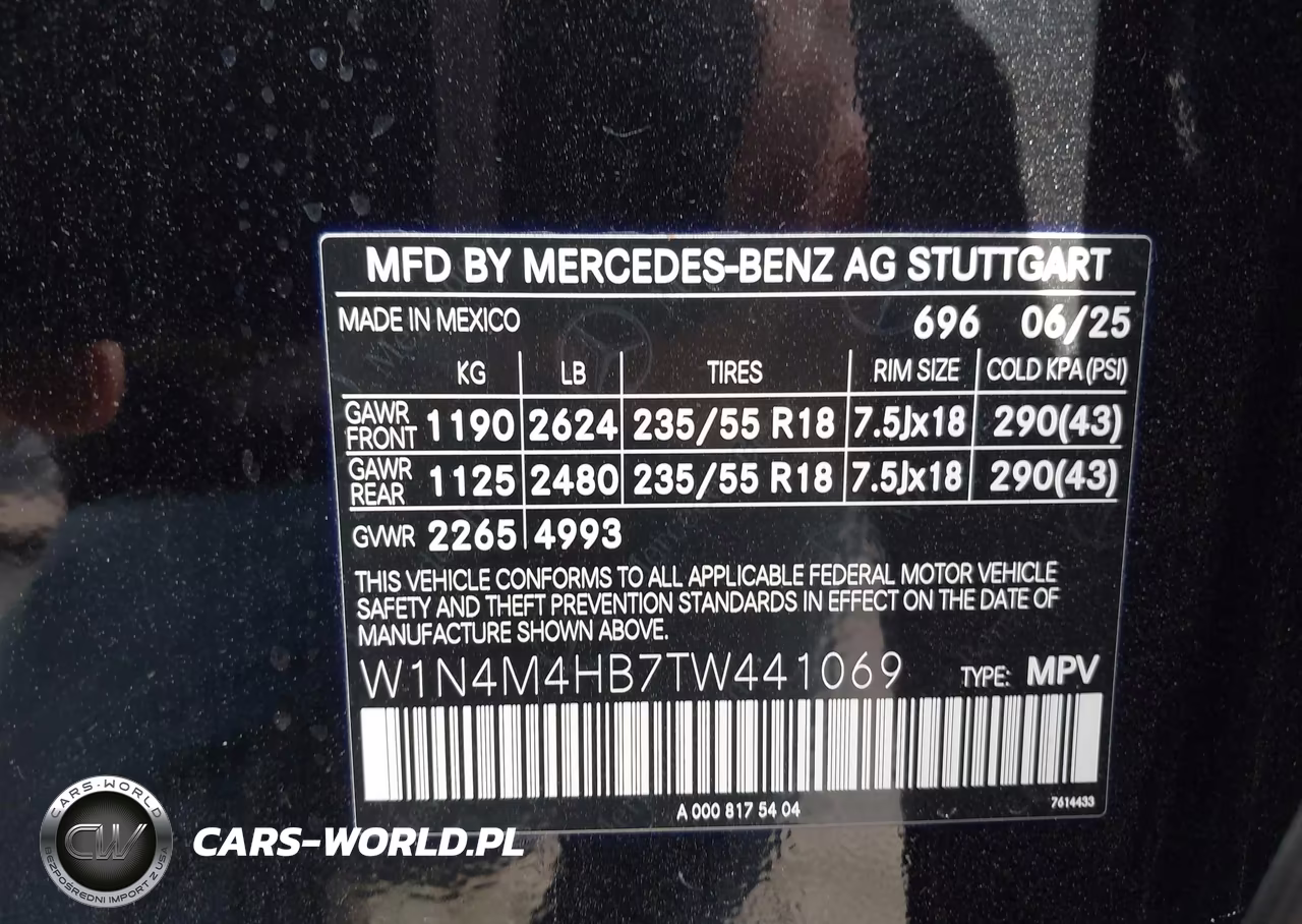2026 Mercedes-Benz Glb 250 4Matic VIN:W1N4M4HB7TW441069 - 9