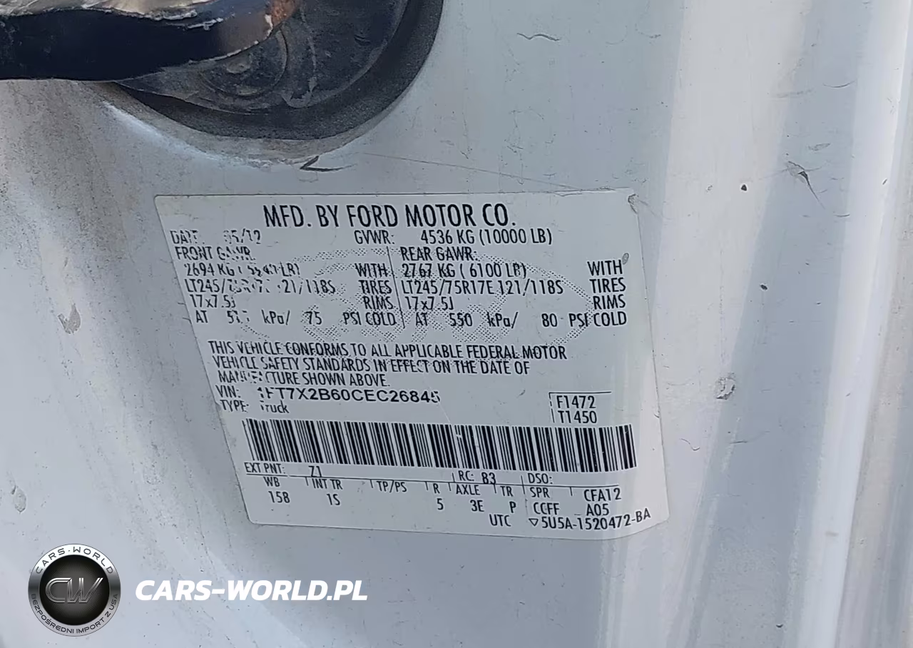 2012 Ford Super Duty F-250 Srw Lariat-Xl-Xlt VIN:1FT7X2B60CEC26845 - 9