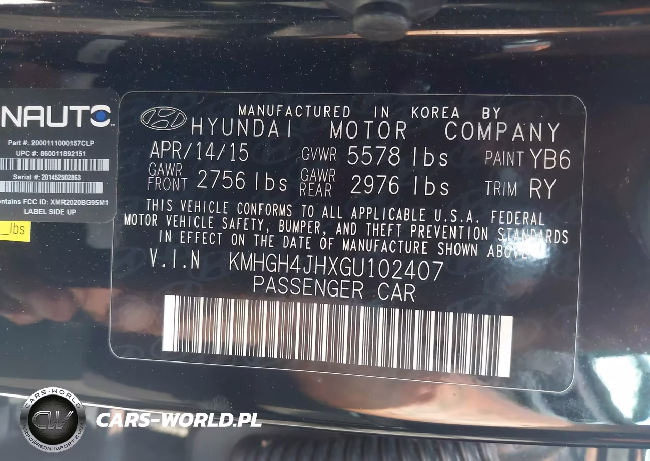 2016 Hyundai Equus Signature VIN:KMHGH4JHXGU102407 - 9