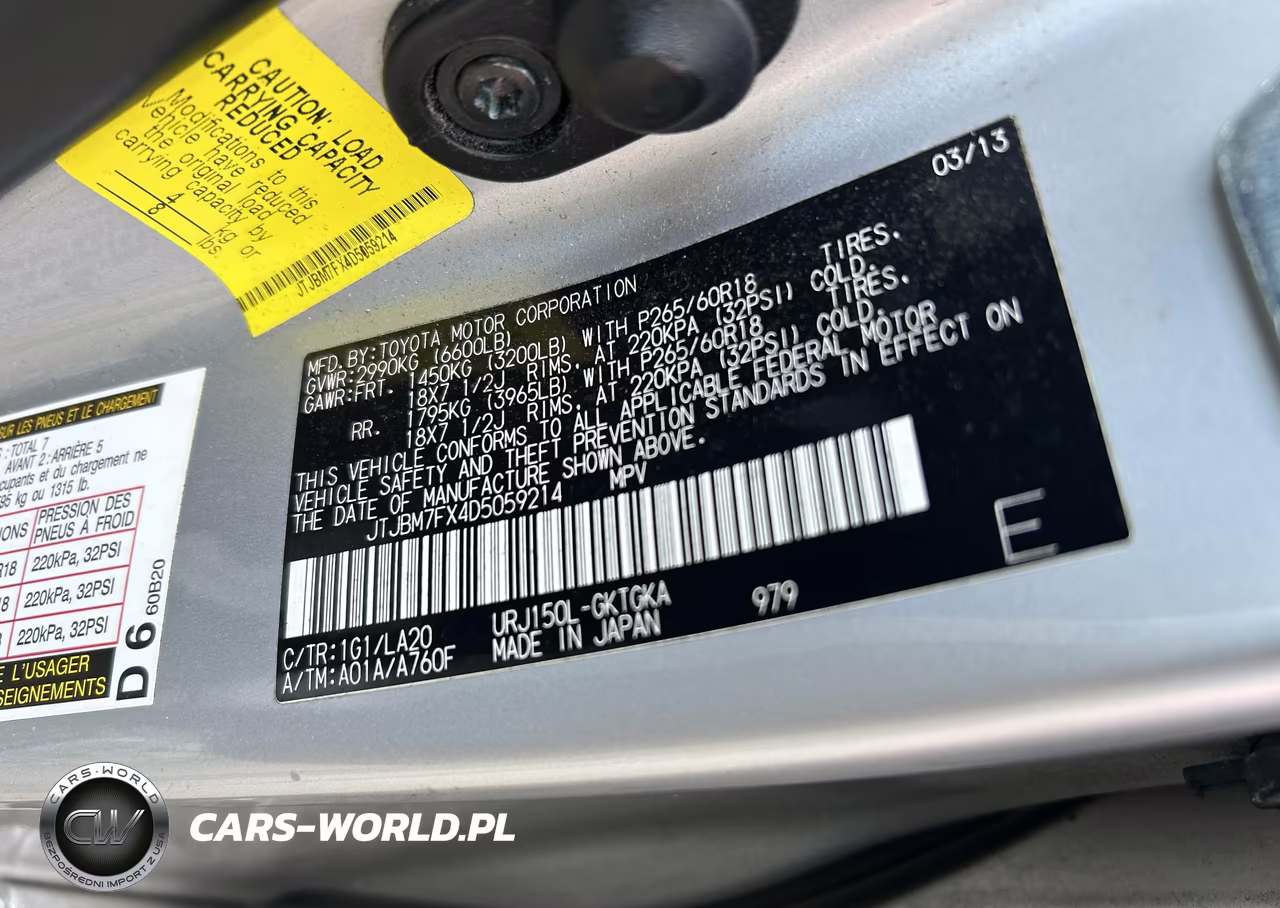 2013 Lexus Gx 460 VIN:JTJBM7FX4D5059214 - 9