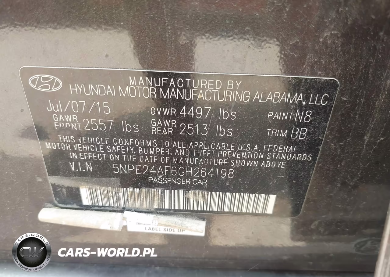 2016 Hyundai Sonata Se VIN:5NPE24AF6GH264198 - 9