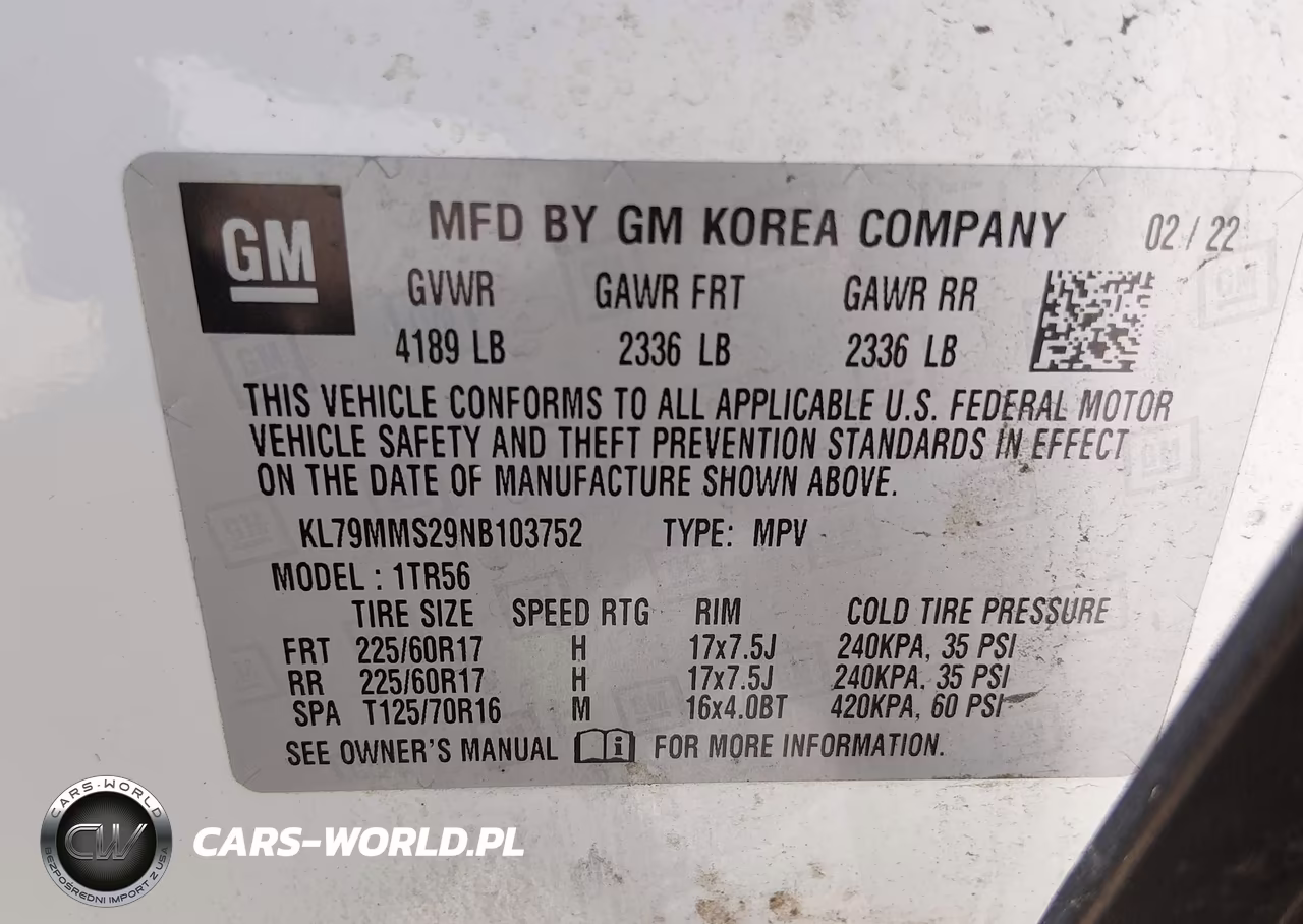 2022 Chevrolet Trailblazer Fwd Ls VIN:KL79MMS29NB103752 - 9