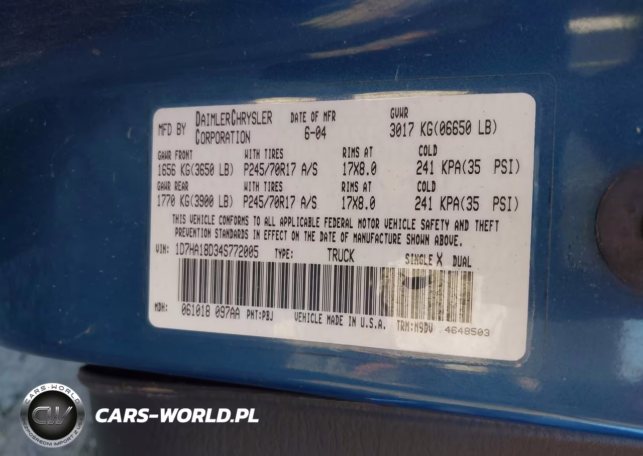 2004 Dodge Ram 1500 Slt-Laramie VIN:1D7HA18D34S772005 - 9