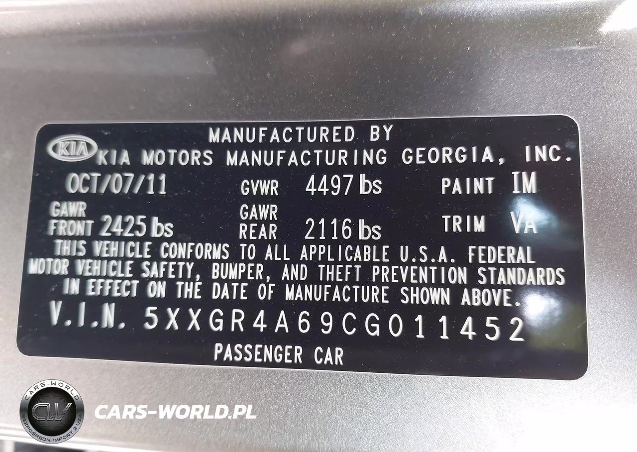 2012 Kia Optima Sx VIN:5XXGR4A69CG011452 - 9