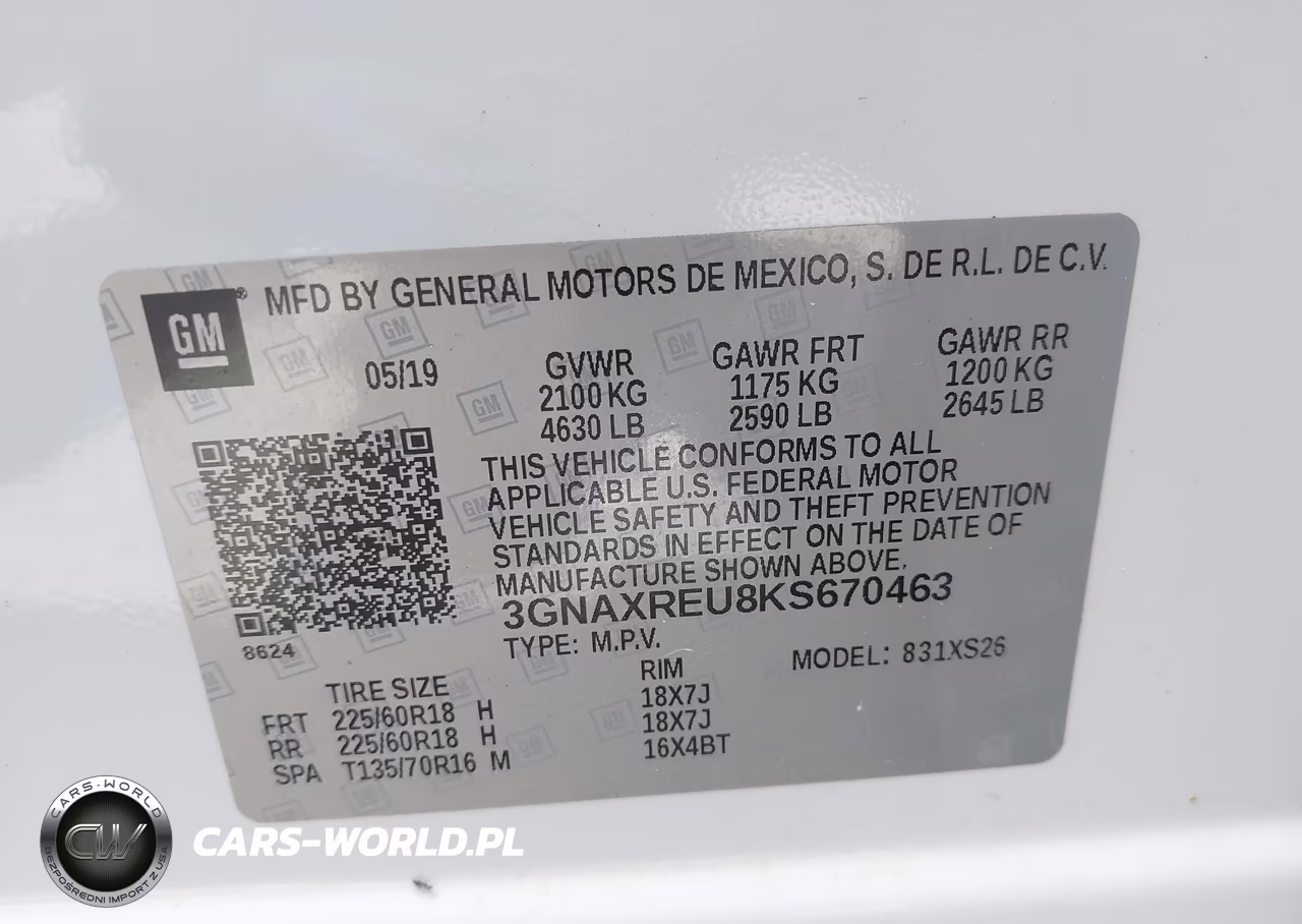 2019 Chevrolet Equinox Premier VIN:3GNAXREU8KS670463 - 9