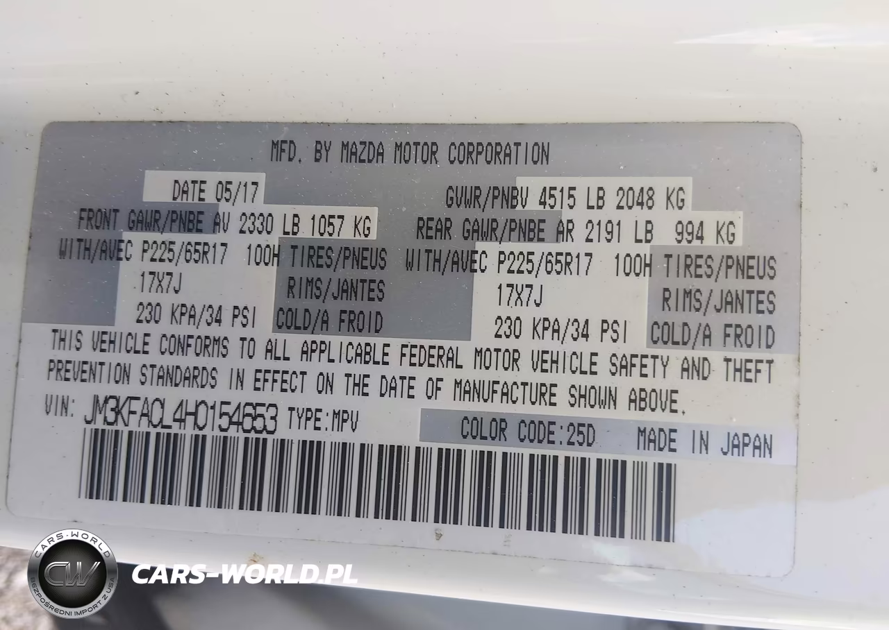 2017 Mazda Cx-5 Touring VIN:JM3KFACL4H0154653 - 9