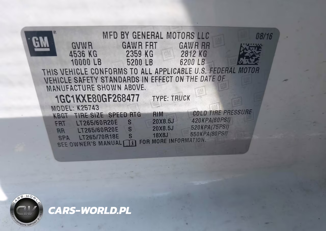 2016 Chevrolet Silverado 2500Hd High Country VIN:1GC1KXE80GF268477 - 9