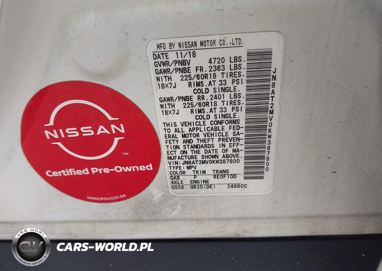 2019 Nissan Rogue Sv VIN:JN8AT2MV0KW387800 - 9