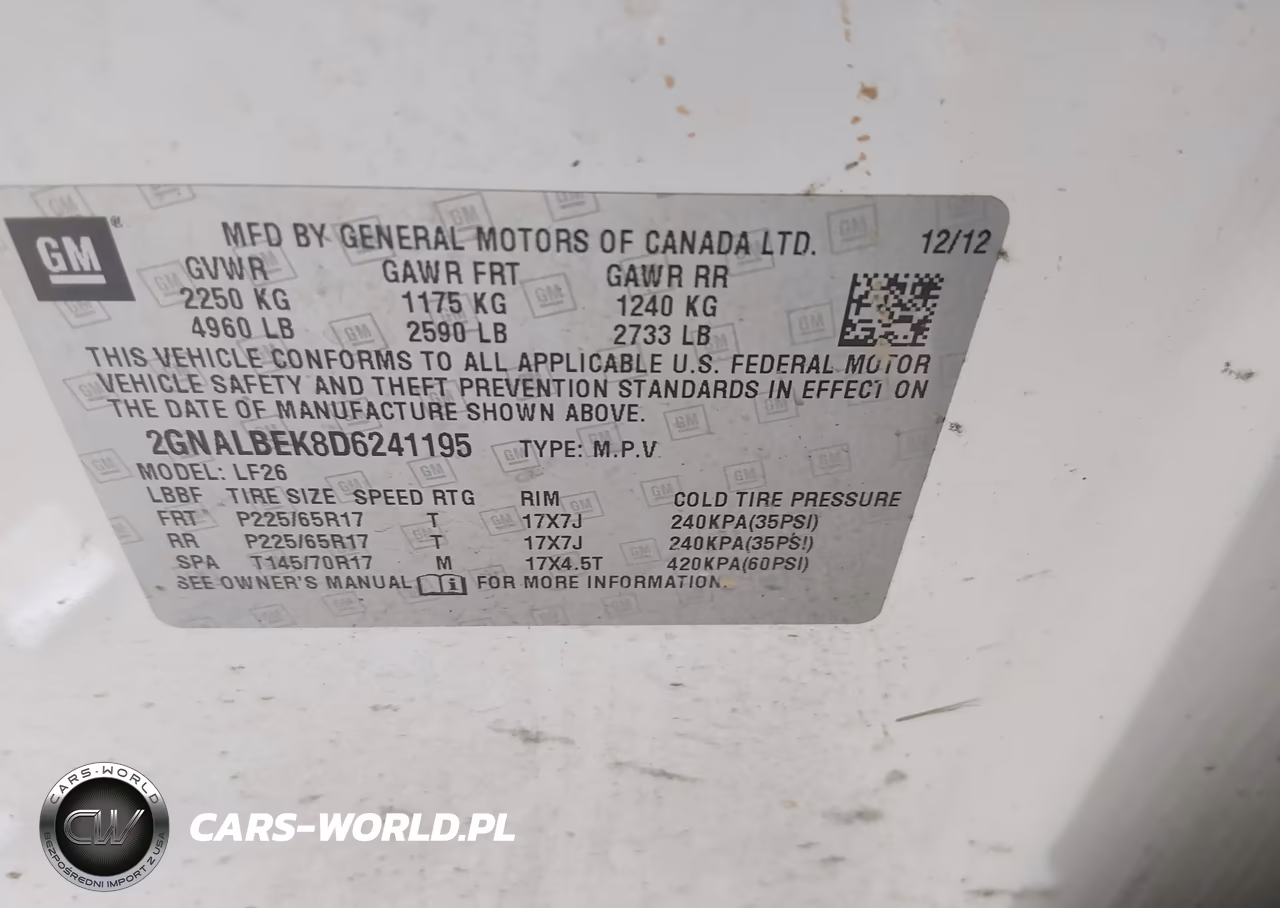 2013 Chevrolet Equinox Ls VIN:2GNALBEK8D6241195 - 9