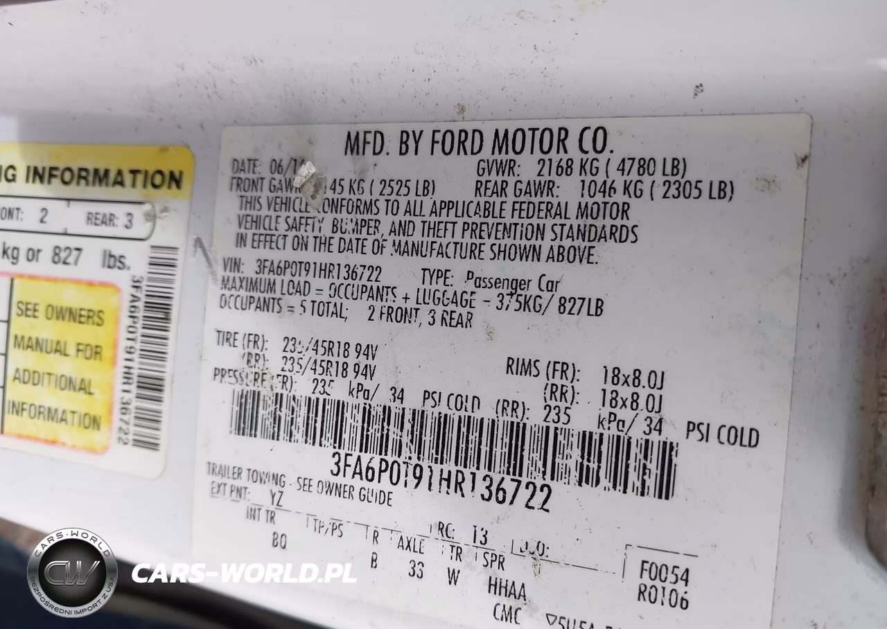2017 Ford Fusion Se VIN:3FA6P0T91HR136722 - 9