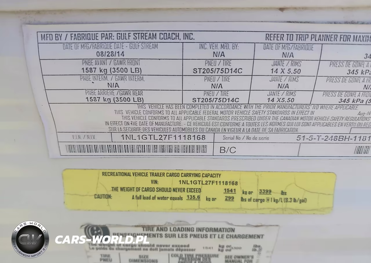 2015 Gulfstream Other VIN:1NL1GTL27F1118168 - 9