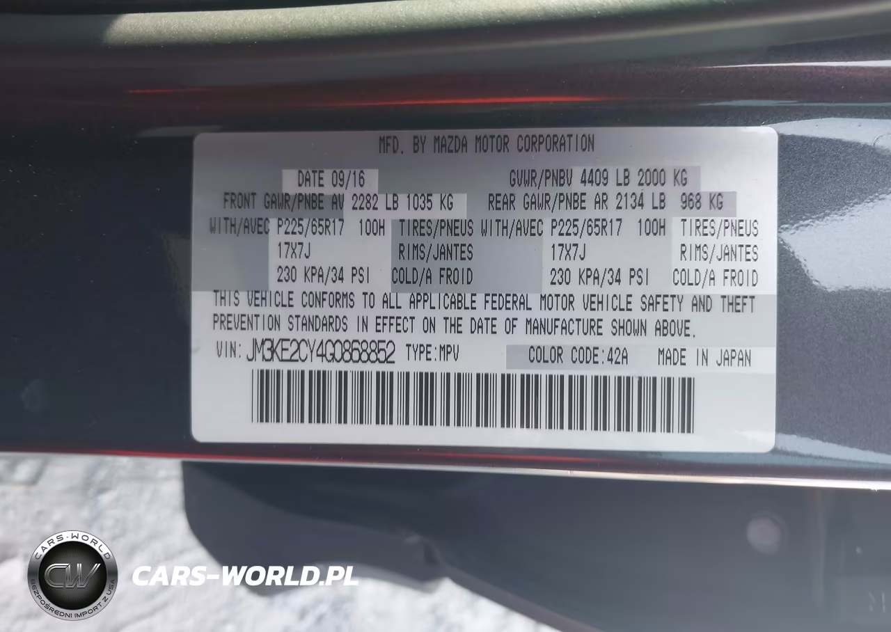 2016 Mazda Cx-5 Touring VIN:JM3KE2CY4G0868852 - 9