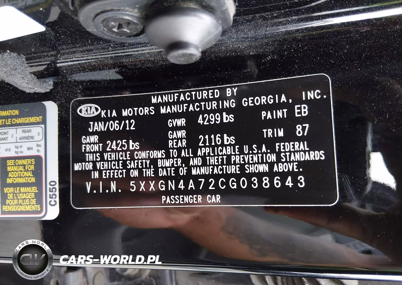 2012 Kia Optima Ex VIN:5XXGN4A72CG038643 - 9