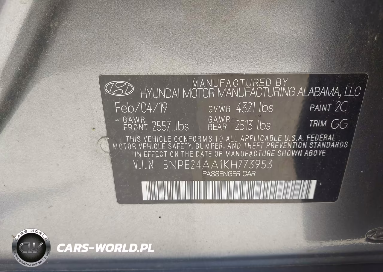 2019 Hyundai Sonata Eco VIN:5NPE24AA1KH773953 - 9