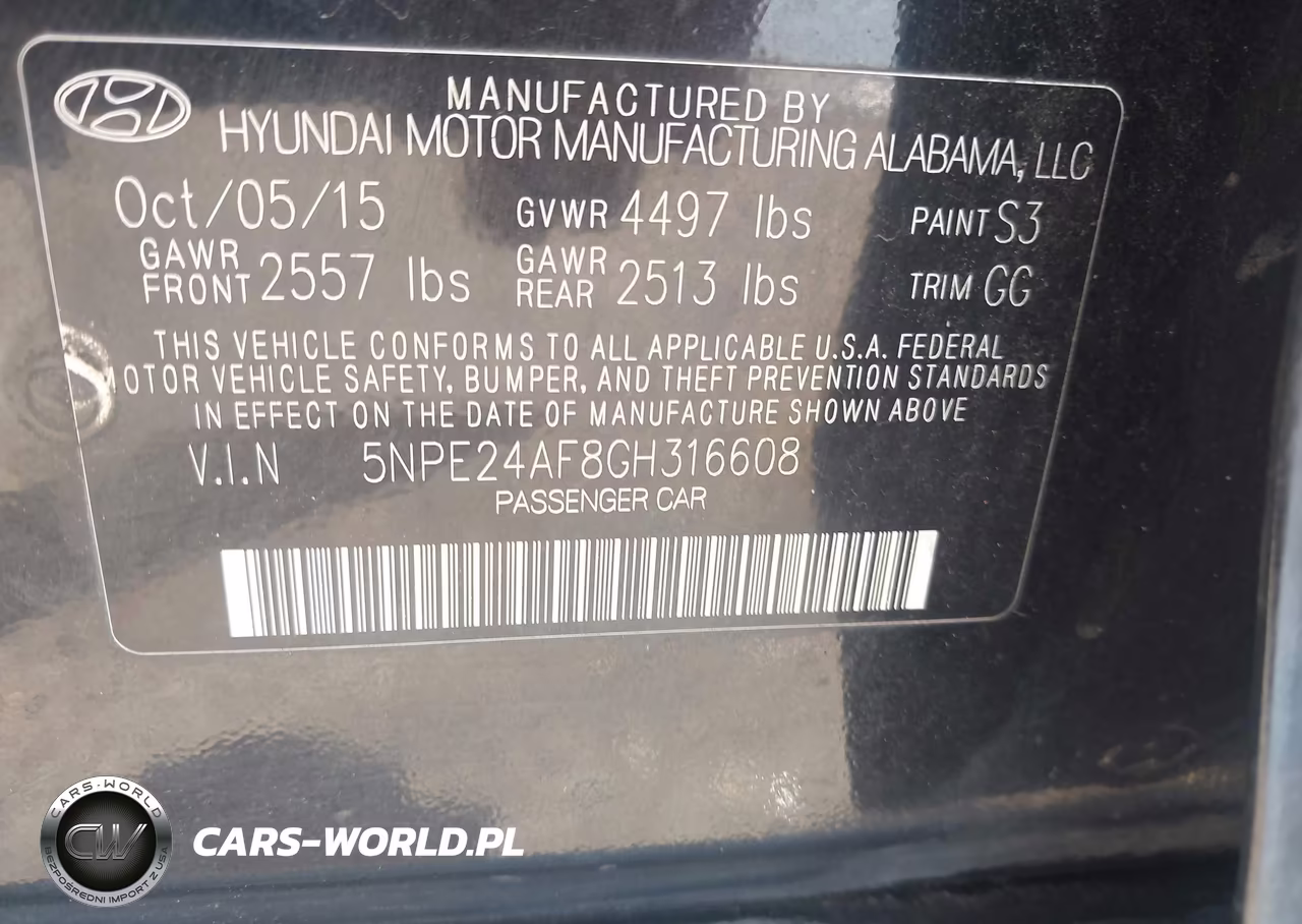 2016 Hyundai Sonata Se VIN:5NPE24AF8GH316608 - 9