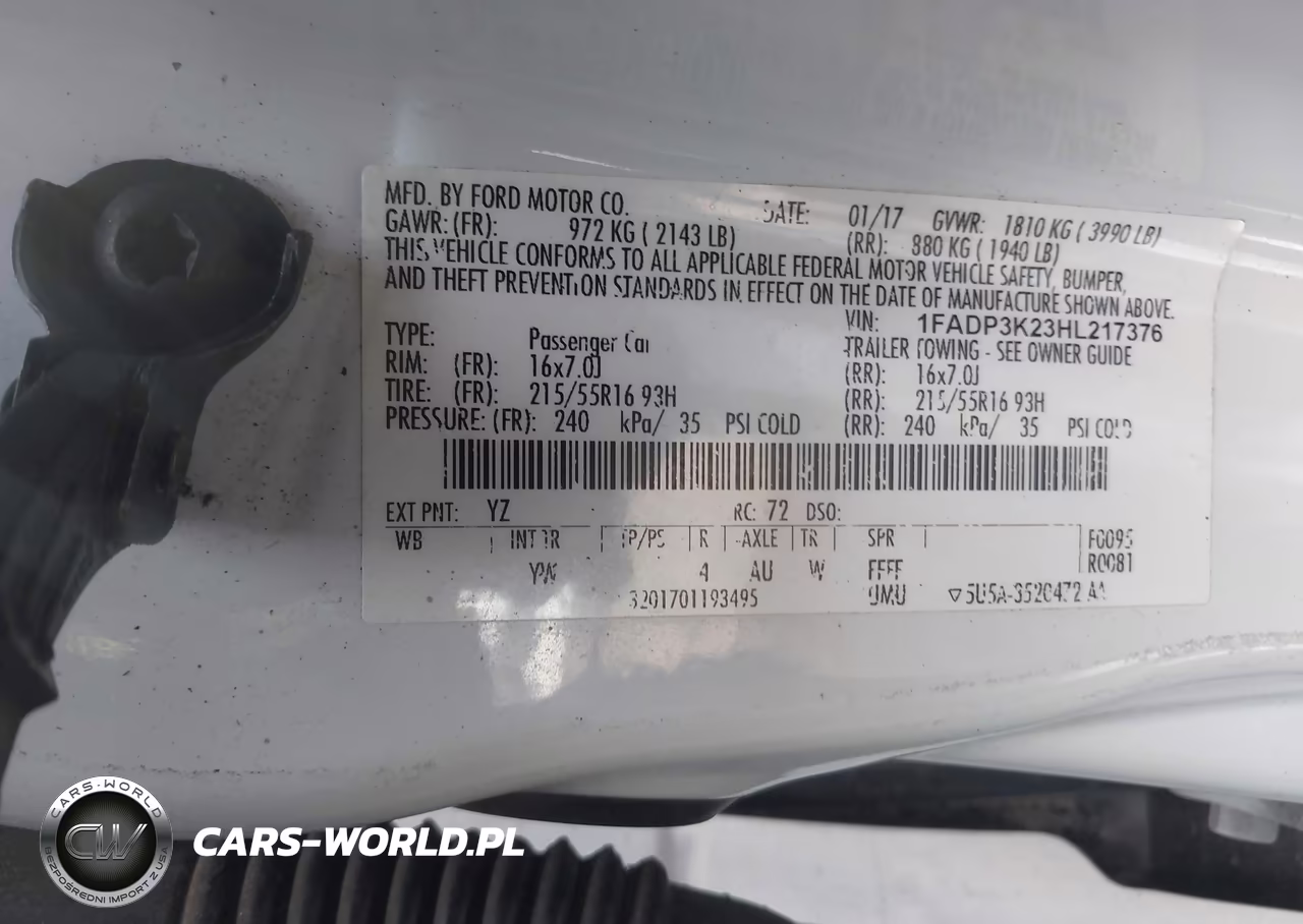 2017 Ford Focus Se VIN:1FADP3K23HL217376 - 9