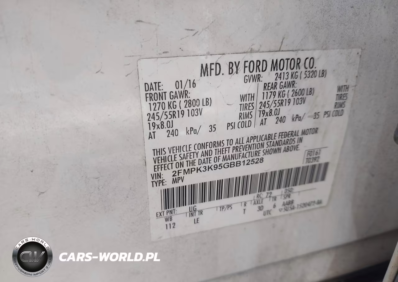 2016 Ford Edge Titanium VIN:2FMPK3K95GBB12528 - 9