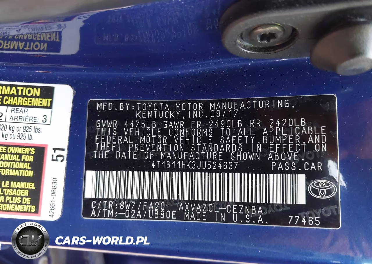 2018 Toyota Camry Le VIN:4T1B11HK3JU524637 - 9