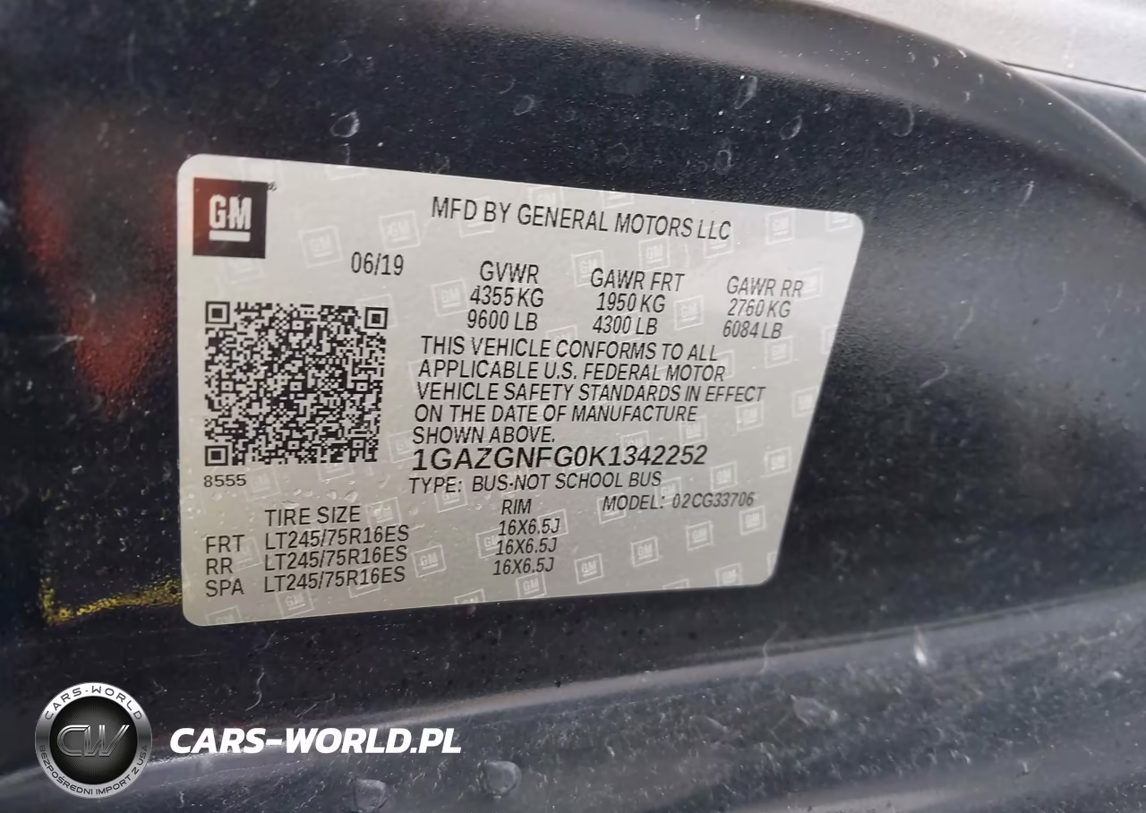 2019 Chevrolet Express 3500 Ls VIN:1GAZGNFG0K1342252 - 9