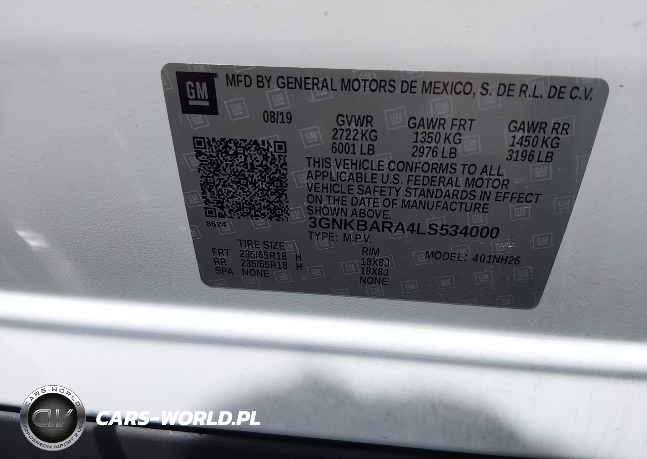 2020 Chevrolet Blazer Fwd L VIN:3GNKBARA4LS534000 - 9