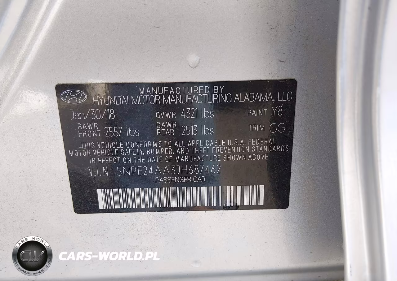 2018 Hyundai Sonata Eco VIN:5NPE24AA3JH687462 - 9