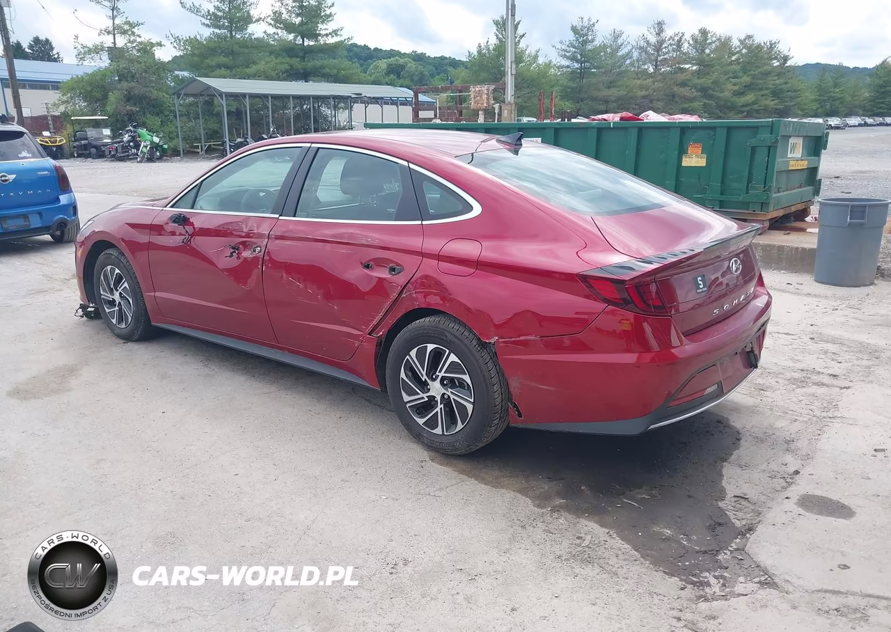 2023 Hyundai Sonata Hybrid Blue VIN:KMHL24JJ8PA076104 - 3