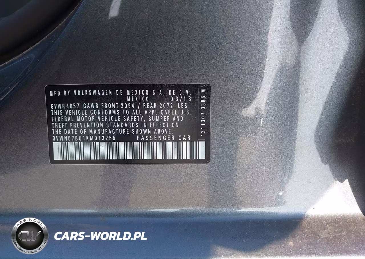 2019 Volkswagen Jetta 1.4T S VIN:3VWN57BU1KM013255 - 9