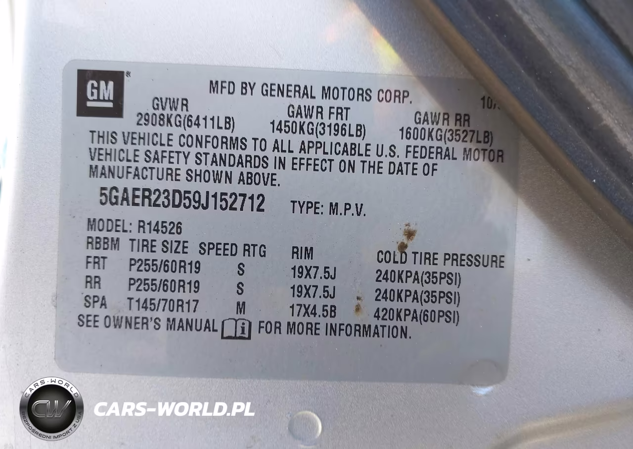 2009 Buick Enclave Cxl VIN:5GAER23D59J152712 - 9