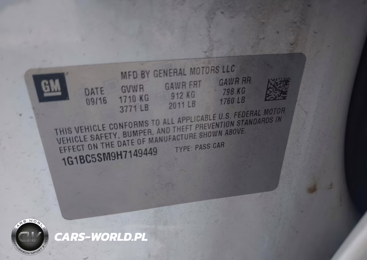 2017 Chevrolet Cruze Ls Auto VIN:1G1BC5SM9H7149449 - 9