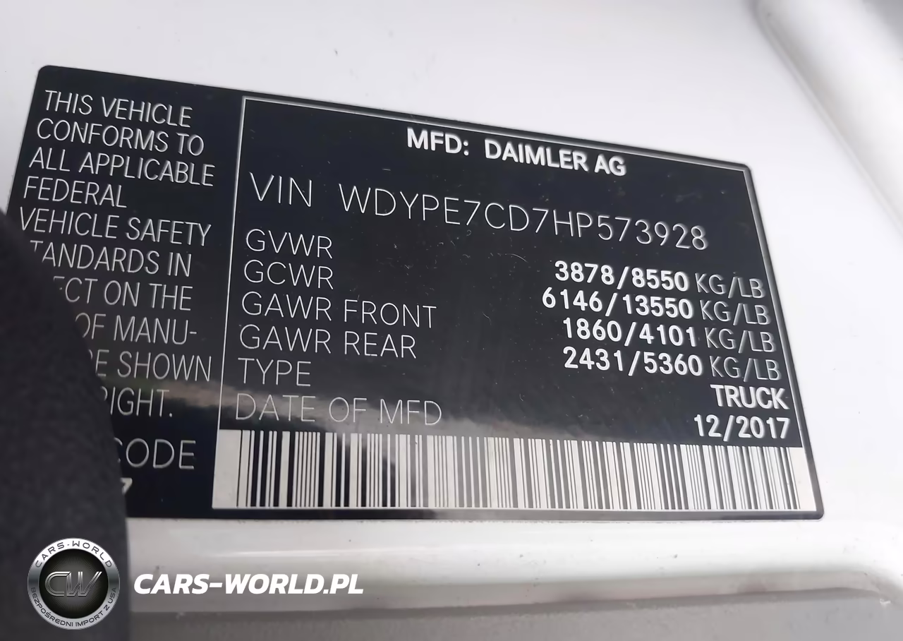2017 Freightliner Sprinter 2500 Standard Roof V6 VIN:WDYPE7CD7HP573928 - 9