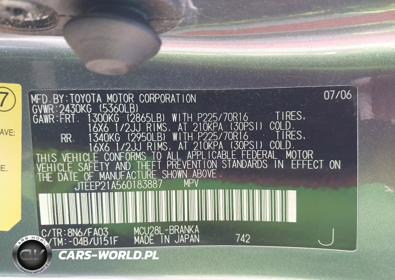 2006 Toyota Highlander V6 VIN:JTEEP21A560183887 - 9