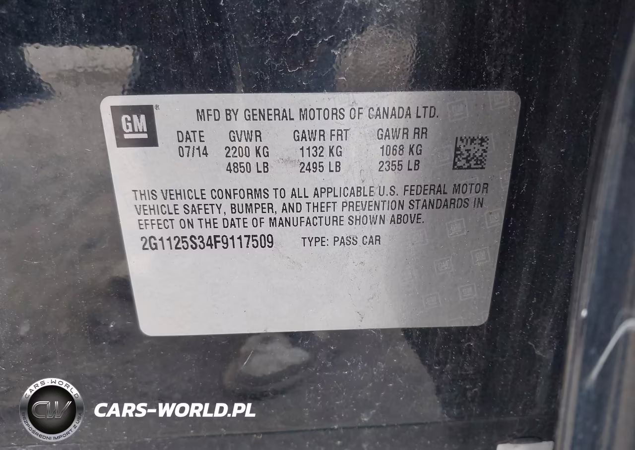 2015 Chevrolet Impala 2Lt VIN:2G1125S34F9117509 - 9