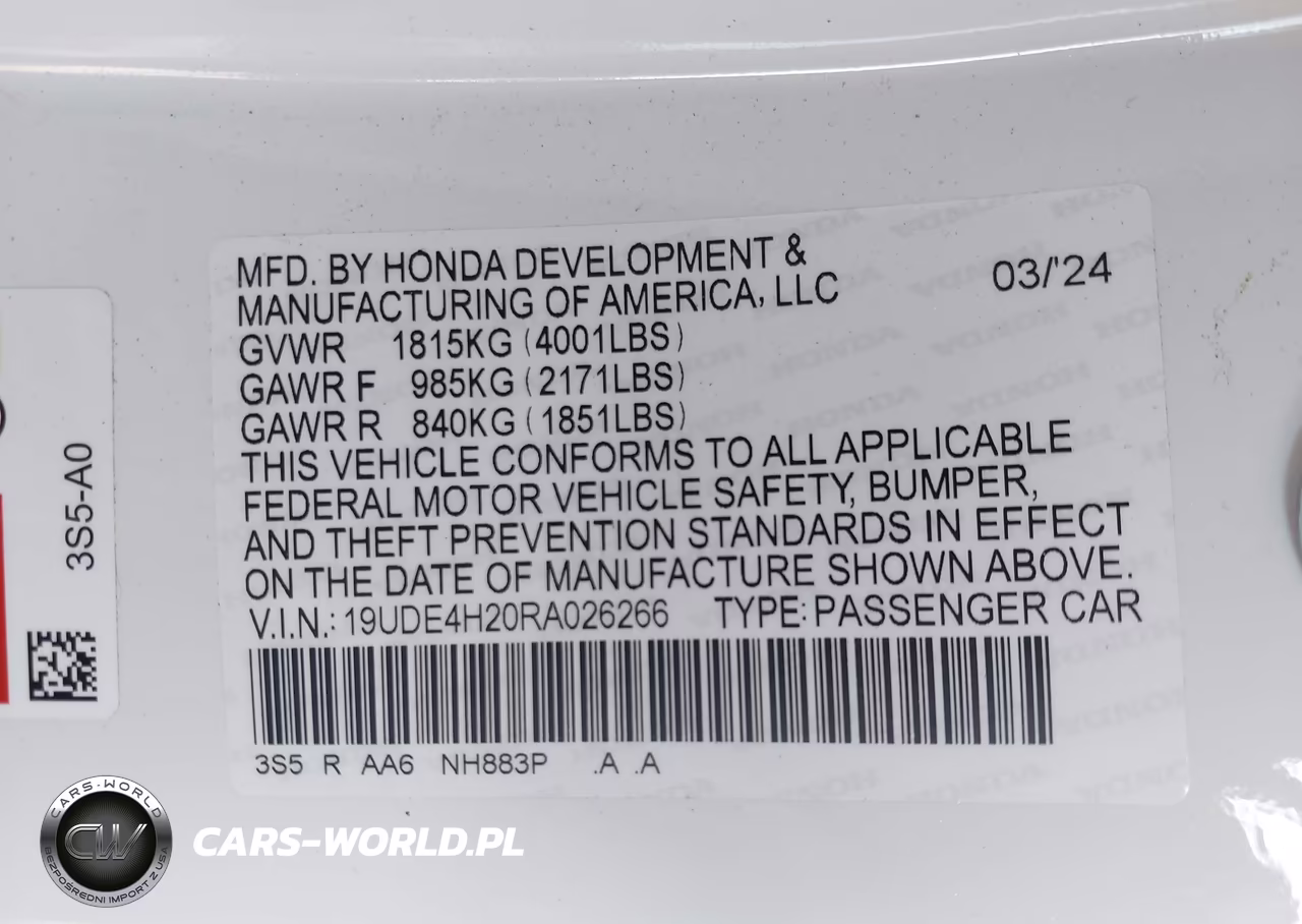 2024 Acura Integra VIN:19UDE4H20RA026266 - 9