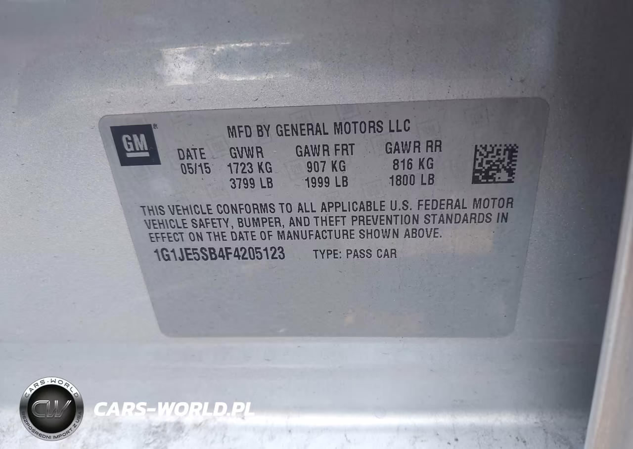 2015 Chevrolet Sonic Ltz Auto VIN:1G1JE5SB4F4205123 - 9
