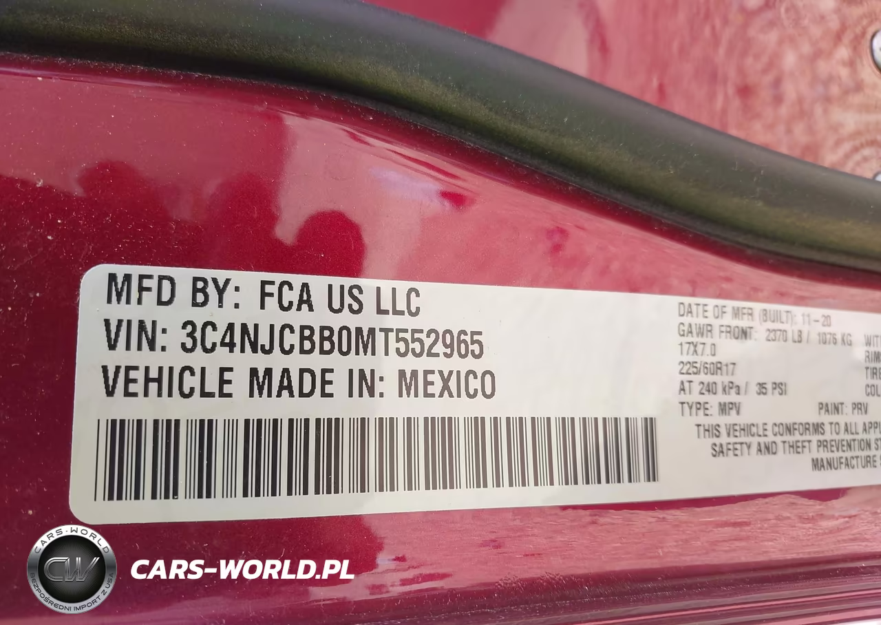 2021 Jeep Compass Latitude Fwd VIN:3C4NJCBB0MT552965 - 9