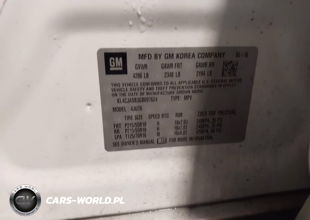 2016 Buick Encore VIN:KL4CJASB3GB697624 - 9
