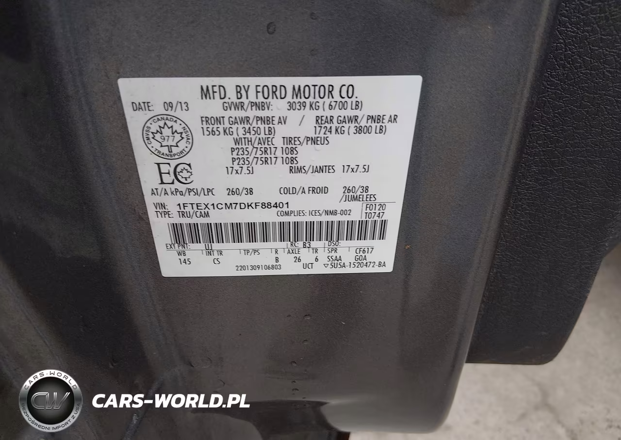 2013 Ford F-150 Stx-Xl-Xlt VIN:1FTEX1CM7DKF88401 - 9