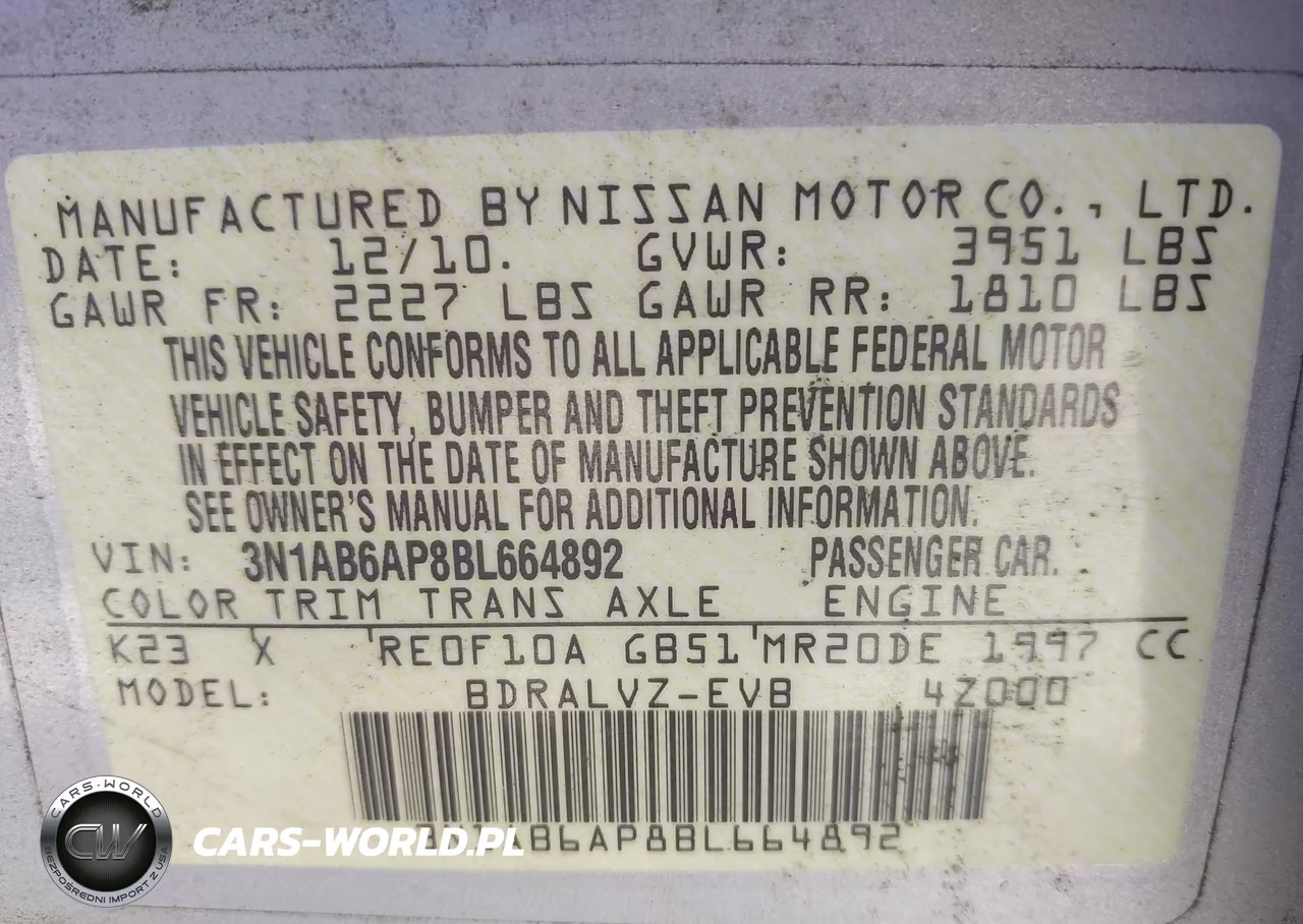 2011 Nissan Sentra 2.0Sl VIN:3N1AB6AP8BL664892 - 9