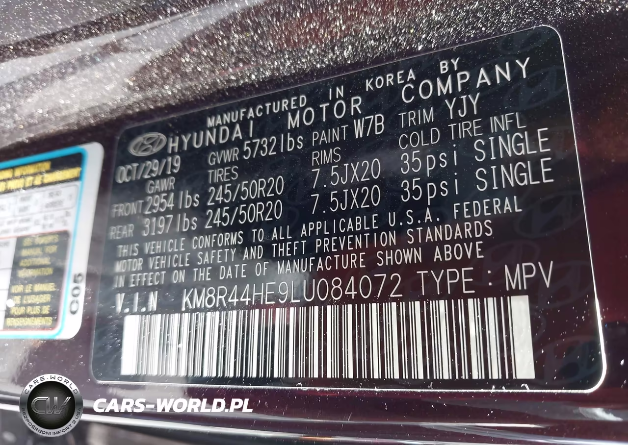 2020 Hyundai Palisade Sel VIN:KM8R44HE9LU084072 - 9