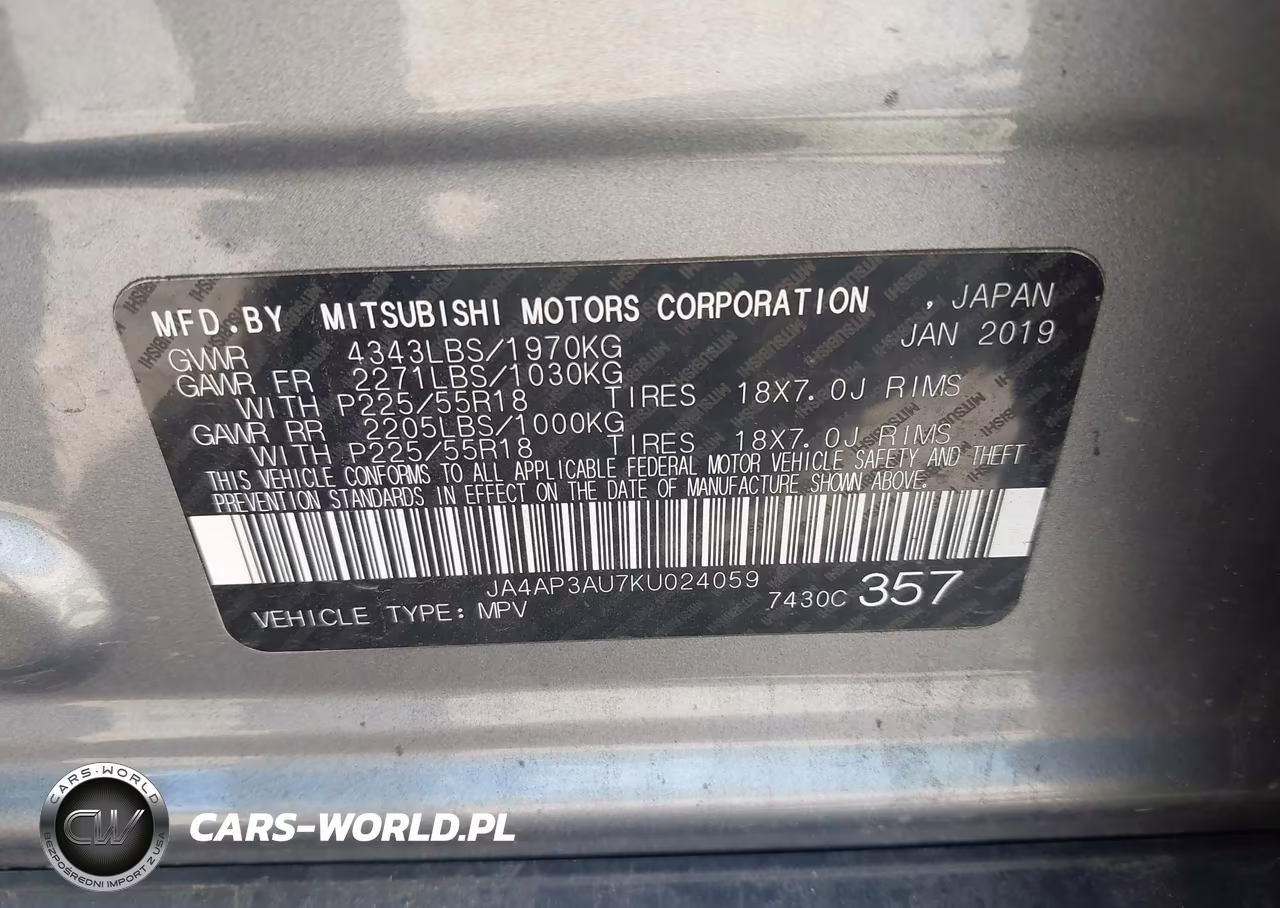 2019 Mitsubishi Outlander Sport 2.0 Le VIN:JA4AP3AU7KU024059 - 9