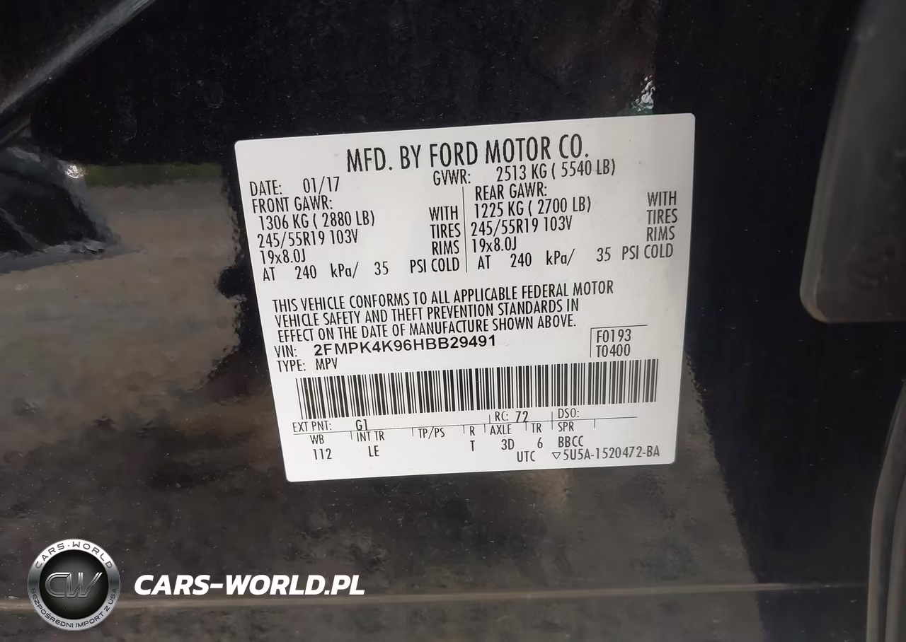 2017 Ford Edge Titanium VIN:2FMPK4K96HBB29491 - 9