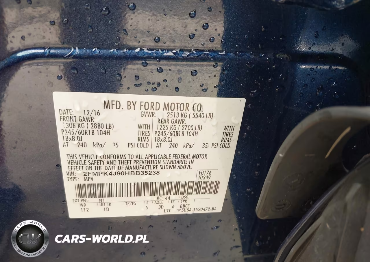 2017 Ford Edge Sel VIN:2FMPK4J90HBB35238 - 9