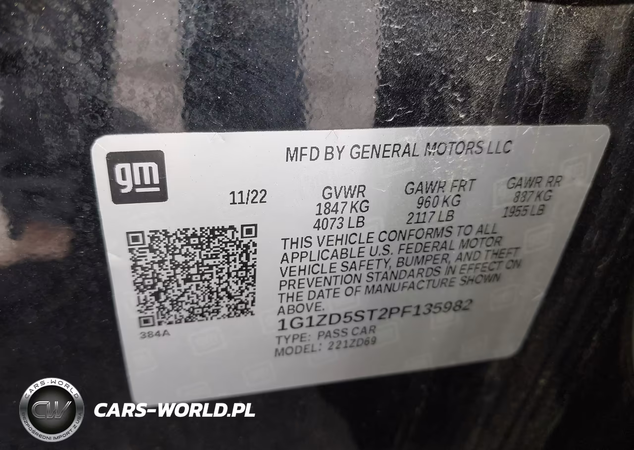 2023 Chevrolet Malibu Fwd 1Lt VIN:1G1ZD5ST2PF135982 - 9