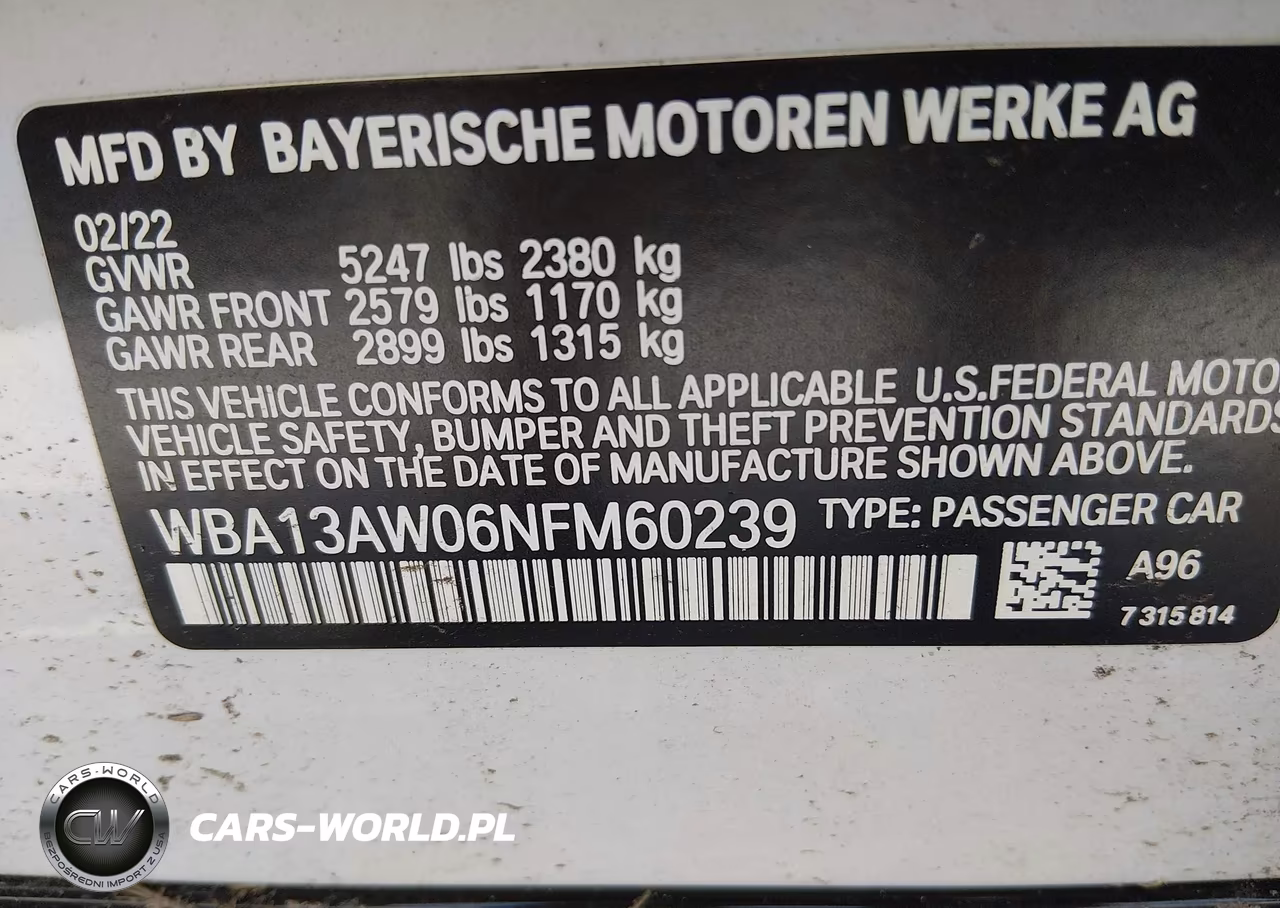 2022 BMW M440I Gran Coupe xDrive VIN:WBA13AW06NFM60239 - 9