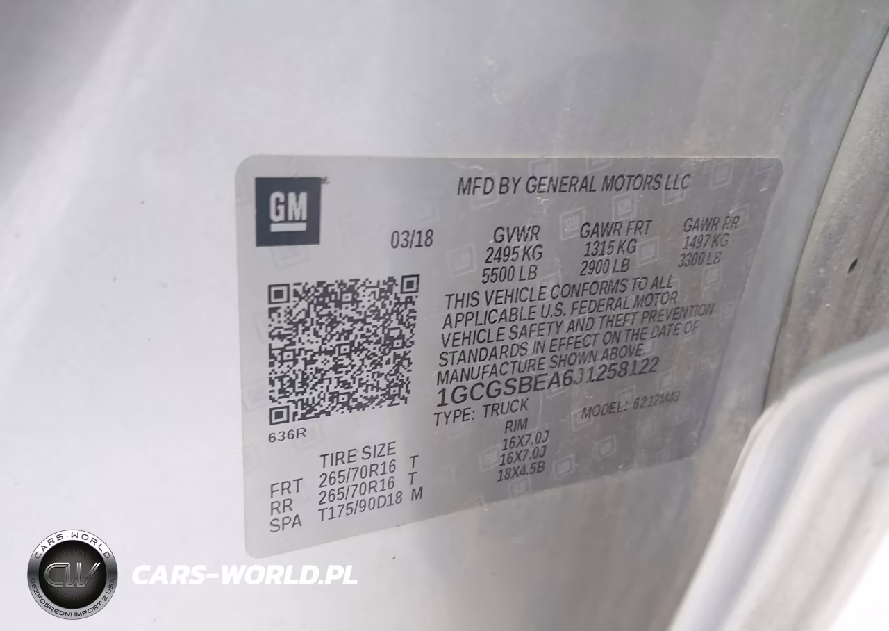 2018 Chevrolet Colorado Wt VIN:1GCGSBEA6J1258122 - 9