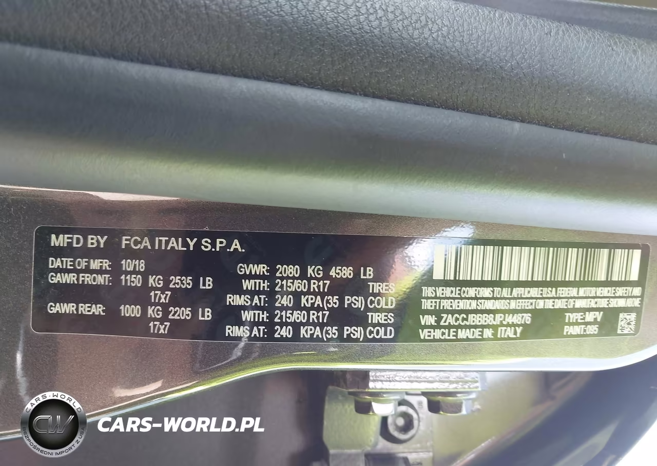 2018 Jeep Renegade Latitude 4X4 VIN:ZACCJBBB8JPJ44876 - 9
