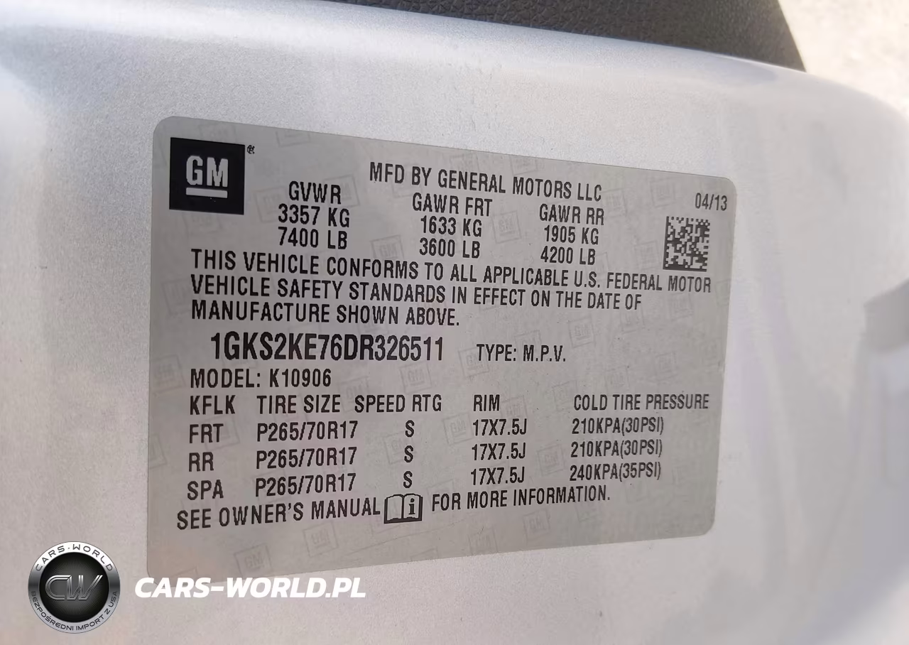 2013 GMC Yukon Xl 1500 Slt VIN:1GKS2KE76DR326511 - 9
