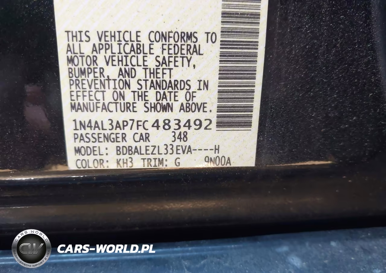 2015 Nissan Altima 2.5 S VIN:1N4AL3AP7FC483492 - 9