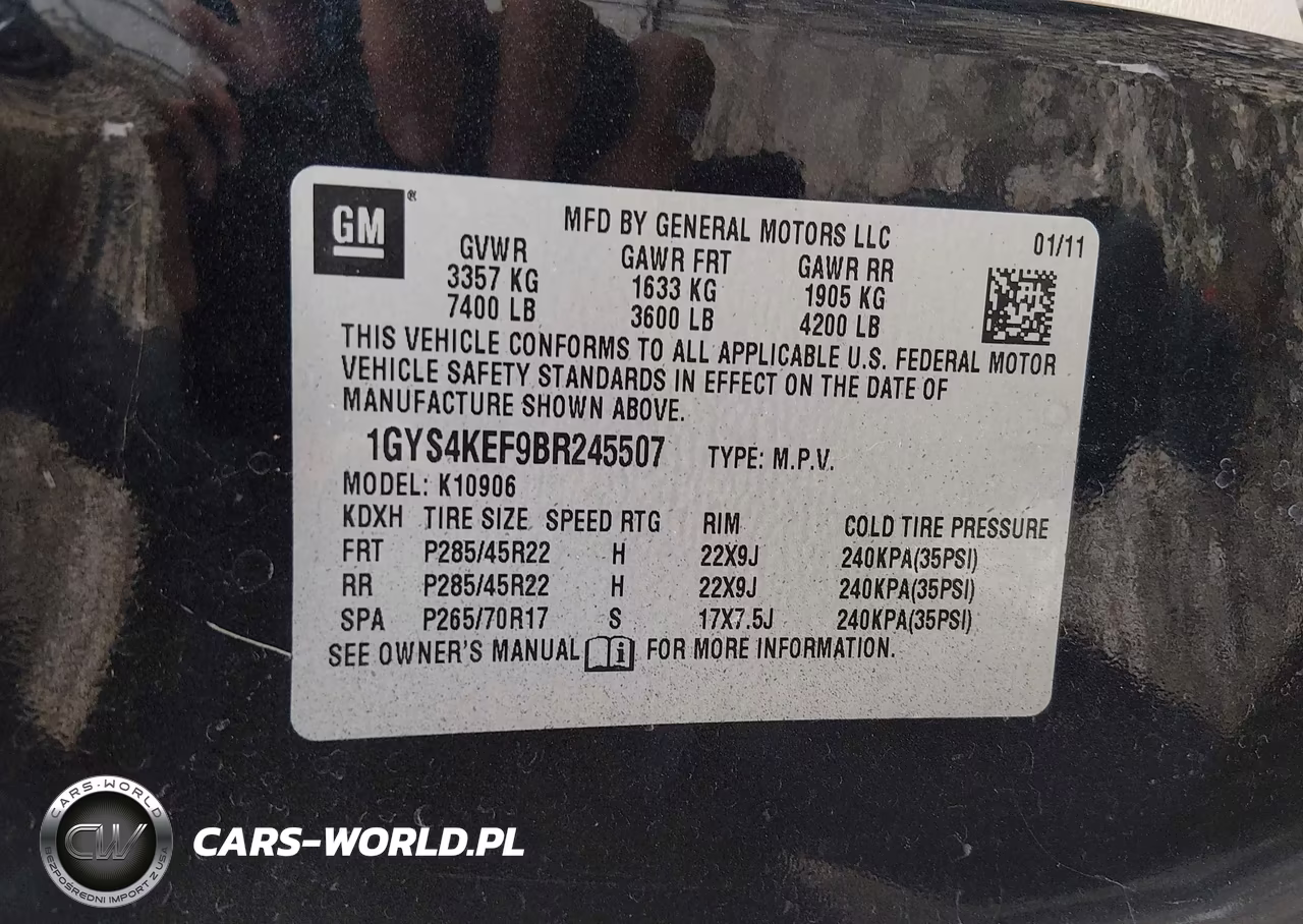2011 Cadillac Escalade Esv Platinum Edition VIN:1GYS4KEF9BR245507 - 9